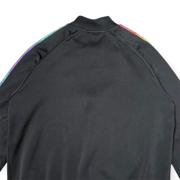 Adidas Rainbow 3 Stripes Track Jacket Pride Collection LGBT UNISEX L Black - Picture 12 of 13